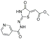 METHYL (2Z)-{(2Z)-4-OXO-2-[(PYRIDIN-3-YLCARBONYL)HYDRAZONO]-1,3-THIAZOLIDIN-5-YLIDENE}ACETATE Struktur