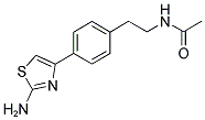 N-[2-[4-(2-AMINO-1,3-THIAZOL-4-YL)PHENYL]ETHYL]ACETAMIDE Struktur