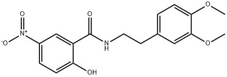 N-(3,4-DIMETHOXYPHENETHYL)-2-HYDROXY-5-NITROBENZENECARBOXAMIDE Struktur