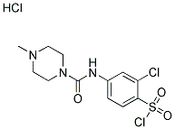 2-CHLORO-4-[(4-METHYL-PIPERAZINE-1-CARBONYL)-AMINO]-BENZENESULFONYL CHLORIDE HYDROCHLORIDE Struktur