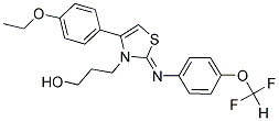 (Z)-3-(2-(4-(DIFLUOROMETHOXY)PHENYLIMINO)-4-(4-ETHOXYPHENYL)THIAZOL-3(2H)-YL)PROPAN-1-OL Struktur