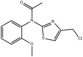 N-[4-(CHLOROMETHYL)-1,3-THIAZOL-2-YL]-N-(2-METHOXYPHENYL)ACETAMIDE Struktur