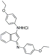 (1-(AZA(4-ETHOXYPHENYL)METHYLENE)INDEN-3-YL)(4-ETHOXYPHENYL)AMINE, HYDROCHLORIDE Struktur