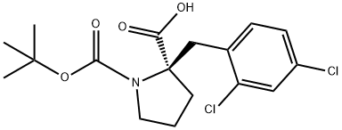 BOC-(R)-ALPHA-(2,4-DICHLOROBENZYL)-PROLINE Struktur