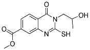 METHYL 3-(2-HYDROXYPROPYL)-2-MERCAPTO-4-OXO-3,4-DIHYDROQUINAZOLINE-7-CARBOXYLATE Struktur