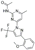 N-{4-[3-(2-METHOXYPHENYL)-5-(TRIFLUOROMETHYL)-1H-PYRAZOL-1-YL]-6-METHYLPYRIMIDIN-2-YL}ACETAMIDE Struktur