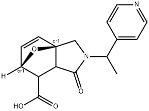 1-OXO-2-(1-PYRIDIN-4-YLETHYL)-1,2,3,6,7,7A-HEXAHYDRO-3A,6-EPOXYISOINDOLE-7-CARBOXYLIC ACID Struktur