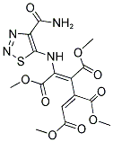 (1Z,3Z)-TETRAMETHYL 1-(4-CARBAMOYL-1,2,3-THIADIAZOL-5-YLAMINO)BUTA-1,3-DIENE-1,2,3,4-TETRACARBOXYLATE Struktur