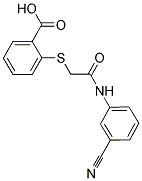 2-([2-[(3-CYANOPHENYL)AMINO]-2-OXOETHYL]THIO)BENZOIC ACID Struktur