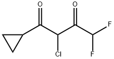 2-CHLORO-1-CYCLOPROPYL-4,4-DIFLUORO-BUTANE-1,3-DIONE Struktur