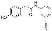 N-(3-CYANO-PHENYL)-2-(4-HYDROXY-PHENYL)-ACETAMIDE Struktur