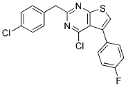 4-CHLORO-2-(4-CHLOROBENZYL)-5-(4-FLUOROPHENYL)THIENO[2,3-D]PYRIMIDINE Struktur