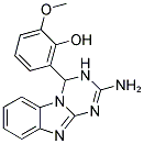 2-(2-AMINO-3,4-DIHYDRO[1,3,5]TRIAZINO[1,2-A]BENZIMIDAZOL-4-YL)-6-METHOXYPHENOL Struktur