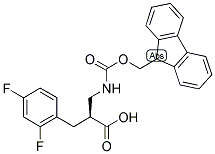 (S)-3-(2,4-DIFLUORO-PHENYL)-2-[(9H-FLUOREN-9-YLMETHOXYCARBONYLAMINO)-METHYL]-PROPIONIC ACID Struktur