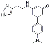 5-[4-(DIMETHYLAMINO)PHENYL]-3-{[2-(1H-IMIDAZOL-4-YL)ETHYL]AMINO}CYCLOHEX-2-EN-1-ONE|