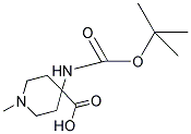 4-TERT-BUTOXYCARBONYLAMINO-1-METHYL-PIPERIDINE-4-CARBOXYLIC ACID Struktur