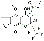 METHYL 1-HYDROXY-3,9-DIMETHOXY-12-(1,1,2,2-TETRAFLUOROETHYL)-7,11-DIOXA-13-THIATETRACYCLO[10.2.1.0(2,10).0(4,8)]PENTADECA-2(10),3,5,8-TETRAENE-14-CARBOXYLATE Struktur