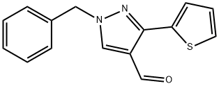 1-BENZYL-3-THIEN-2-YL-1H-PYRAZOLE-4-CARBALDEHYDE Struktur