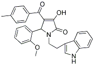 3-HYDROXY-1-[2-(1H-INDOL-3-YL)ETHYL]-4-(4-METHYLBENZOYL)-5-(2-METHOXYPHENYL)-1,5-DIHYDRO-2H-PYRROL-2-ONE Struktur