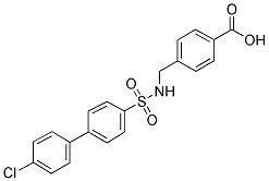 4-(([(4'-CHLORO[1,1'-BIPHENYL]-4-YL)SULFONYL]AMINO)METHYL)BENZOIC ACID Struktur