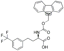 (R)-2-(9H-FLUOREN-9-YLMETHOXYCARBONYLAMINO)-4-(3-TRIFLUOROMETHYL-PHENYL)-BUTYRIC ACID Struktur