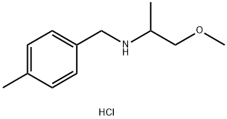 (2-METHOXY-1-METHYL-ETHYL)-(4-METHYL-BENZYL)-AMINEHYDROCHLORIDE Struktur