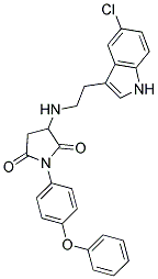 3-{[2-(5-CHLORO-1H-INDOL-3-YL)ETHYL]AMINO}-1-(4-PHENOXYPHENYL)-2,5-PYRROLIDINEDIONE Struktur