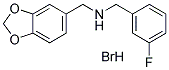 BENZO[1,3]DIOXOL-5-YLMETHYL-(3-FLUORO-BENZYL)-AMINE HYDROBROMIDE Struktur