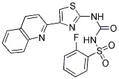 2-FLUORO-N-{[(4-QUINOLIN-2-YL-1,3-THIAZOL-2-YL)AMINO]CARBONYL}BENZENESULFONAMIDE