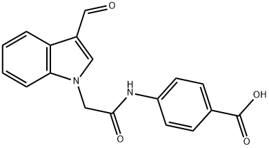 4-[2-(3-FORMYL-INDOL-1-YL)-ACETYLAMINO]-BENZOIC ACID Struktur