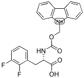 (S)-3-(2,3-DIFLUORO-PHENYL)-2-(9H-FLUOREN-9-YLMETHOXYCARBONYLAMINO)-PROPIONIC ACID Struktur