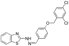 4-[(2,4-DICHLOROBENZYL)OXY]BENZALDEHYDE 1,3-BENZOTHIAZOL-2-YLHYDRAZONE Struktur