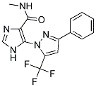 N-METHYL-5-[3-PHENYL-5-(TRIFLUOROMETHYL)-1H-PYRAZOL-1-YL]-1H-IMIDAZOLE-4-CARBOXAMIDE Struktur