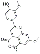 2-(4-HYDROXY-3-METHOXY-PHENYL)-5,7-DIMETHOXY-QUINOLINE-4-CARBOXYLIC ACID Struktur