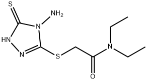 2-[(4-AMINO-5-MERCAPTO-4H-1,2,4-TRIAZOL-3-YL)THIO]-N,N-DIETHYLACETAMIDE Struktur