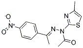 N-(4-METHYL-1,3-THIAZOL-2-YL)-N'-[(1E)-1-(4-NITROPHENYL)ETHYLIDENE]ACETOHYDRAZIDE Struktur