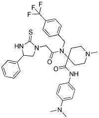 N-(4-(DIMETHYLAMINO)PHENYL)-1-METHYL-4-(2-(4-PHENYL-2-THIOXOIMIDAZOLIDIN-1-YL)-N-(4-(TRIFLUOROMETHYL)BENZYL)ACETAMIDO)PIPERIDINE-4-CARBOXAMIDE Struktur