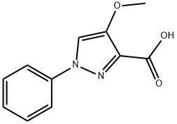 4-METHOXY-1-PHENYL-1H-PYRAZOLE-3-CARBOXYLIC ACID Struktur