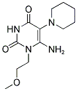 6-AMINO-1-(2-METHOXYETHYL)-5-PIPERIDIN-1-YLPYRIMIDINE-2,4(1H,3H)-DIONE Struktur