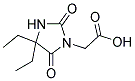 (4,4-DIETHYL-2,5-DIOXO-IMIDAZOLIDIN-1-YL)-ACETIC ACID Struktur