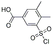 3-CHLOROSULFONYL-4,5-DIMETHYL-BENZOIC ACID Struktur