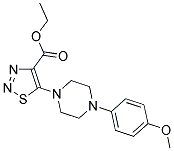 ETHYL 5-[4-(4-METHOXYPHENYL)PIPERAZIN-1-YL]-1,2,3-THIADIAZOLE-4-CARBOXYLATE Struktur