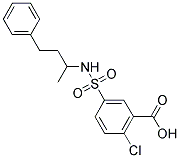 2-CHLORO-5-[[(1-METHYL-3-PHENYLPROPYL)AMINO]SULFONYL]BENZOIC ACID Struktur