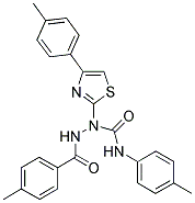 N-(4-METHYLPHENYL)-1-[4-(4-METHYLPHENYL)-1,3-THIAZOL-2-YL]-2-(4-METHYLBENZOYL)-1-HYDRAZINECARBOXAMIDE Struktur