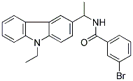 3-BROMO-N-[1-(9-ETHYL-9H-CARBAZOL-3-YL)ETHYL]BENZAMIDE Struktur