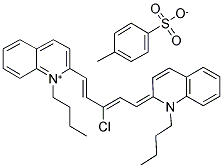 1-BUTYL-2-((1E,3Z)-5-[1-BUTYL-2(1H)-QUINOLINYLIDENE]-3-CHLORO-1,3-PENTADIENYL)QUINOLINIUM 4-METHYLBENZENESULFONATE Struktur