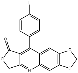 9-(4-FLUOROPHENYL)[1,3]DIOXOLO[4,5-G]FURO[3,4-B]QUINOLIN-8(6H)-ONE Struktur