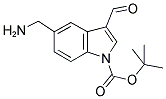 5-AMINOMETHYL-3-FORMYL-INDOLE-1-CARBOXYLIC ACID TERT-BUTYL ESTER Struktur