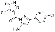 3-(4-CHLOROPHENYL)-1-[(5-CHLORO-1H-1,2,3-TRIAZOL-4-YL)CARBONYL]-1H-PYRAZOL-5-AMINE Struktur