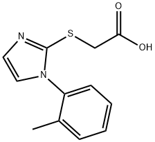 [[1-(2-METHYLPHENYL)-1H-IMIDAZOL-2-YL]THIO]ACETIC ACID Struktur